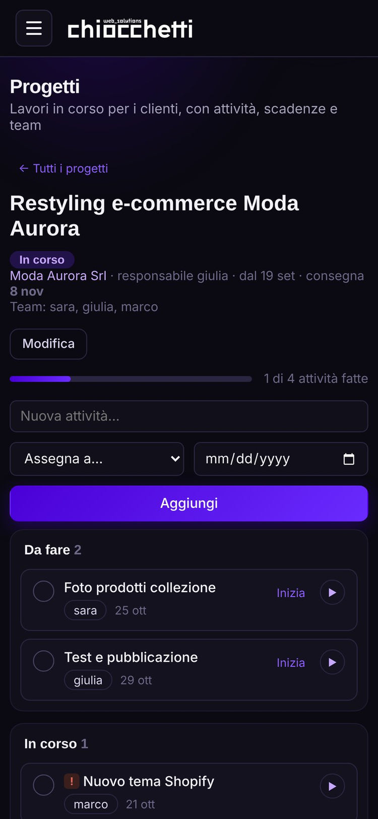 Progetti e attività